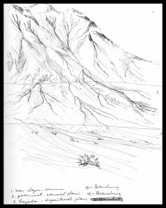 framed #2 Death Valley erosional plain ink 003